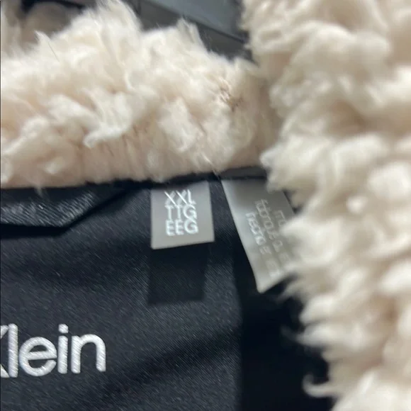Calvin Klein Black Puffer Jacket with Sherpa Lining